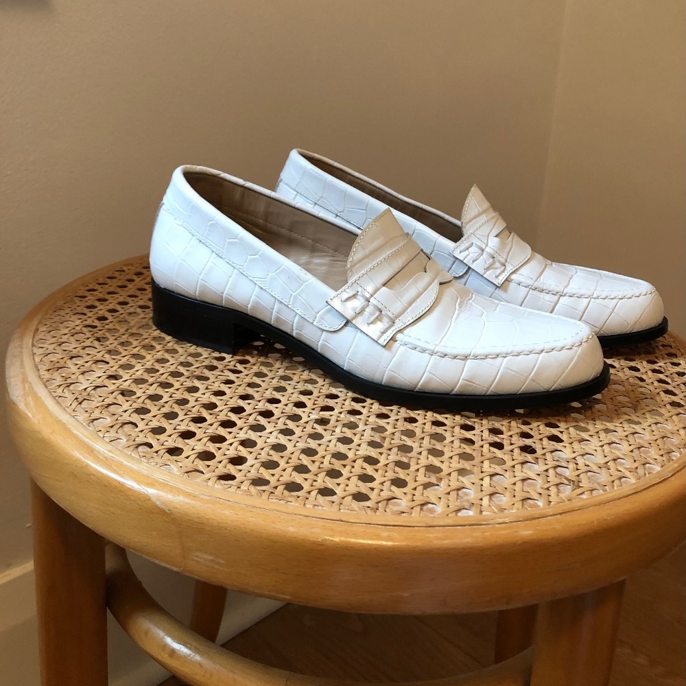 Maryam Nassir Zadeh Suffolk Loafer - White Croc